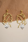 Girl with a Pearl Earring Silhouette Drop Earrings