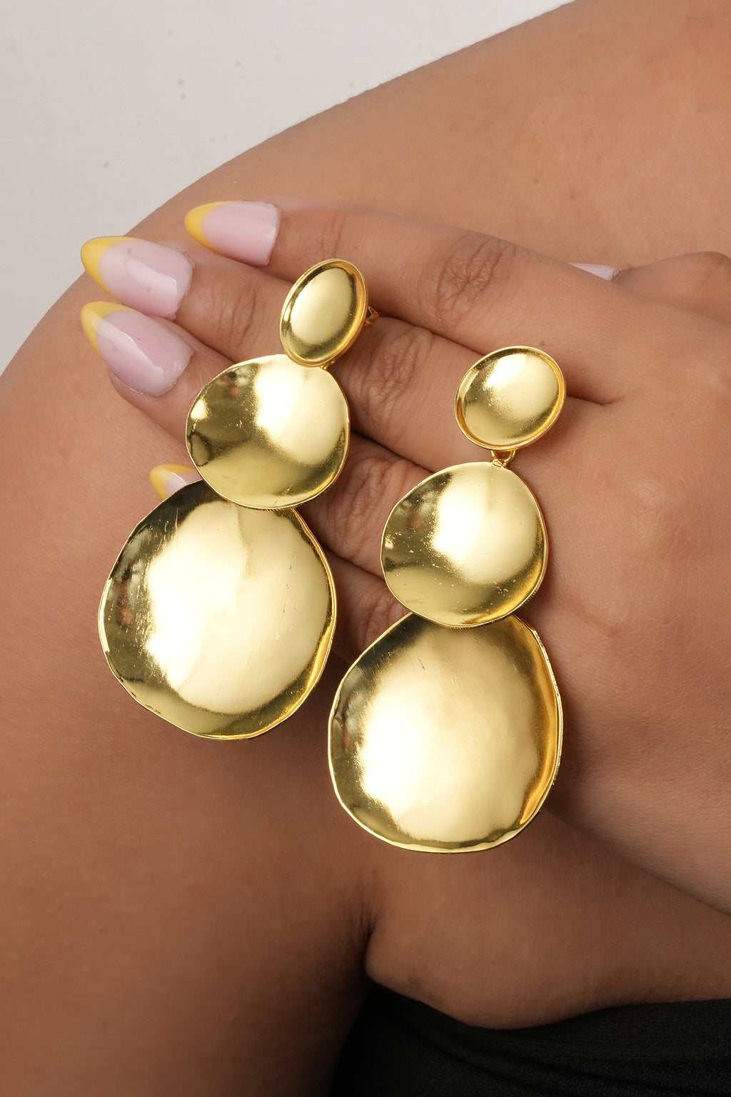 Hammered  Tiered Earring
