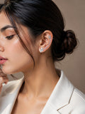 Butterfly Crystal Silver Ear Cuff