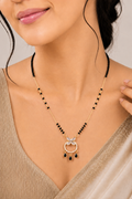 Classic Floral Ring Rose Gold AD Mangalsutra