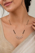 Rose Gold Royal AD Mangalsutra Necklace For Women