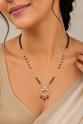Rose Gold Bloom Diamond Mangalsutra Necklace For Women
