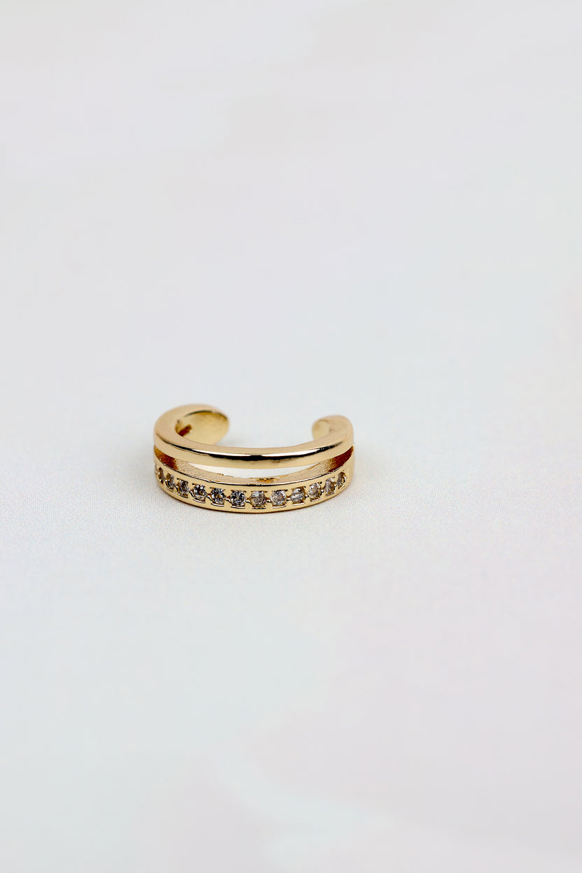 The Double-row Pavé Statement Ear Cuff