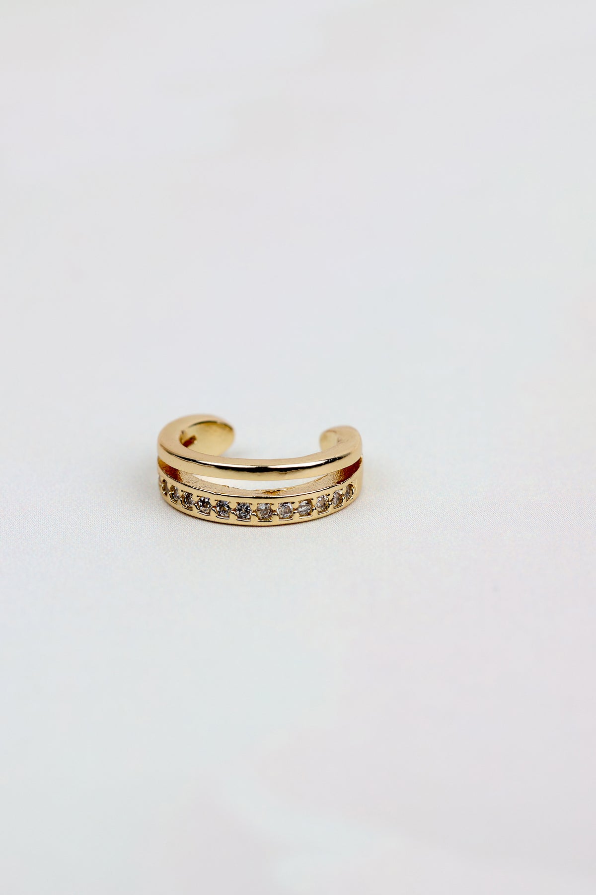 The Double-row Pavé Statement Ear Cuff