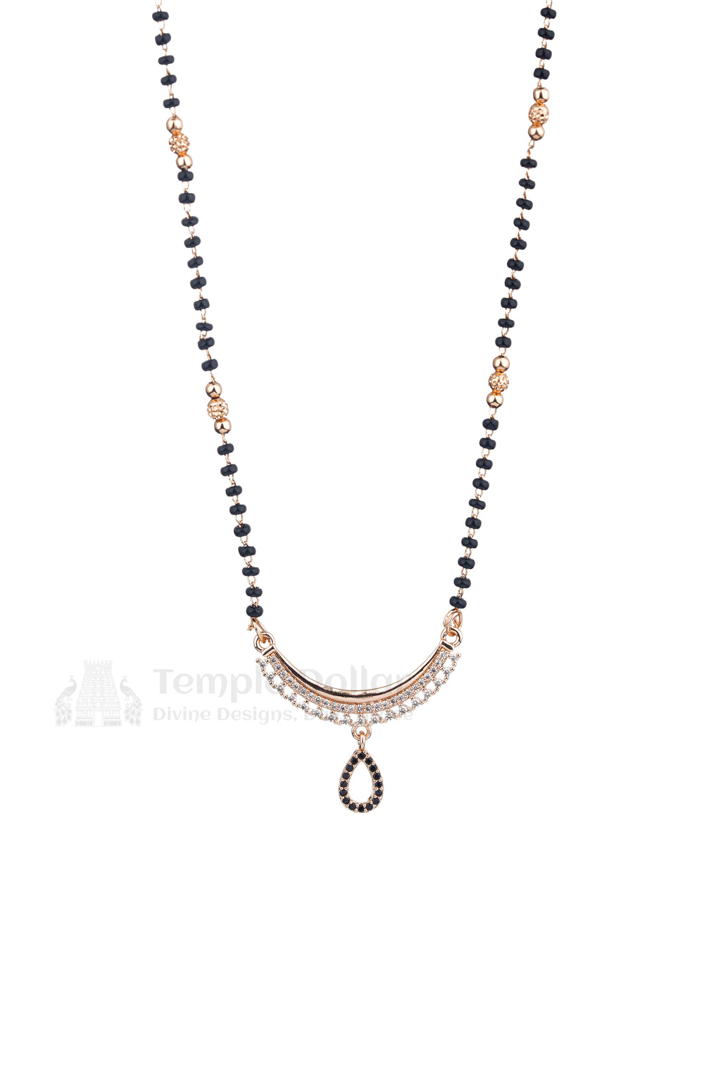 Midnight Teardrop Arc Mangalsutra
