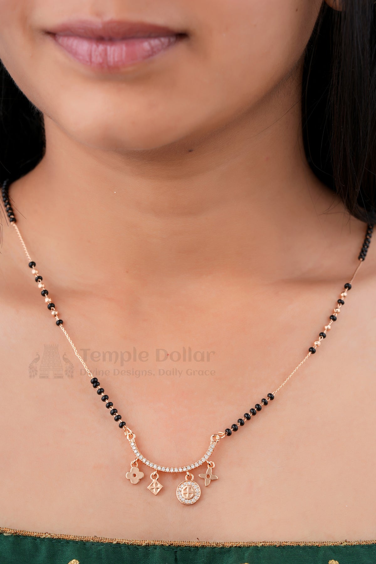 Lucky Charm Luxe Mangalsutra - detail view