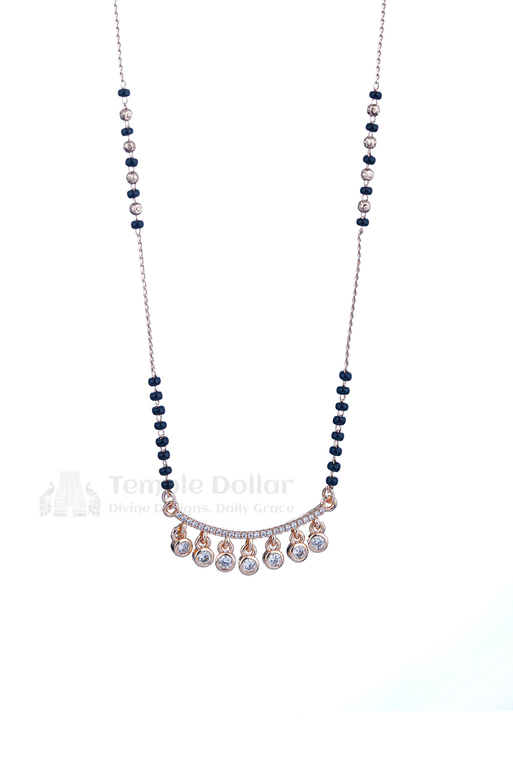 Crystal Drop Charm Mangalsutra