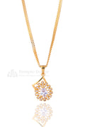 Teardrop Crystal Floral Pendant