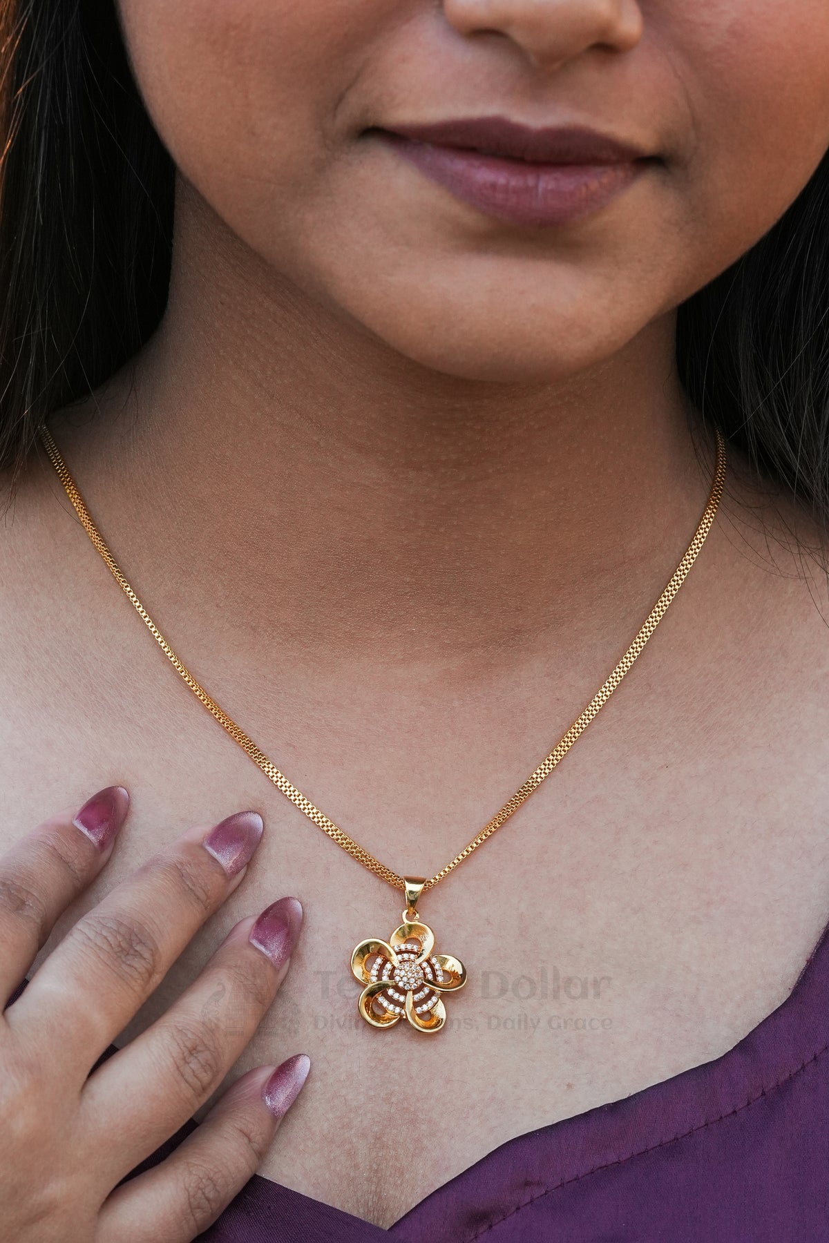 Circular Ruby Halo Pendant