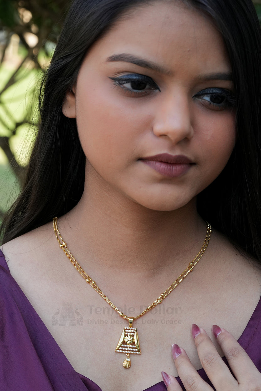 Modern Filigree Temple Pendant