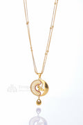 Pendant Chain for Women | Crescent Moon Gold Necklace