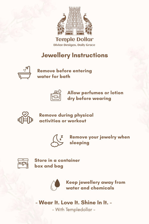 Temple Dollar jewellery care instructions