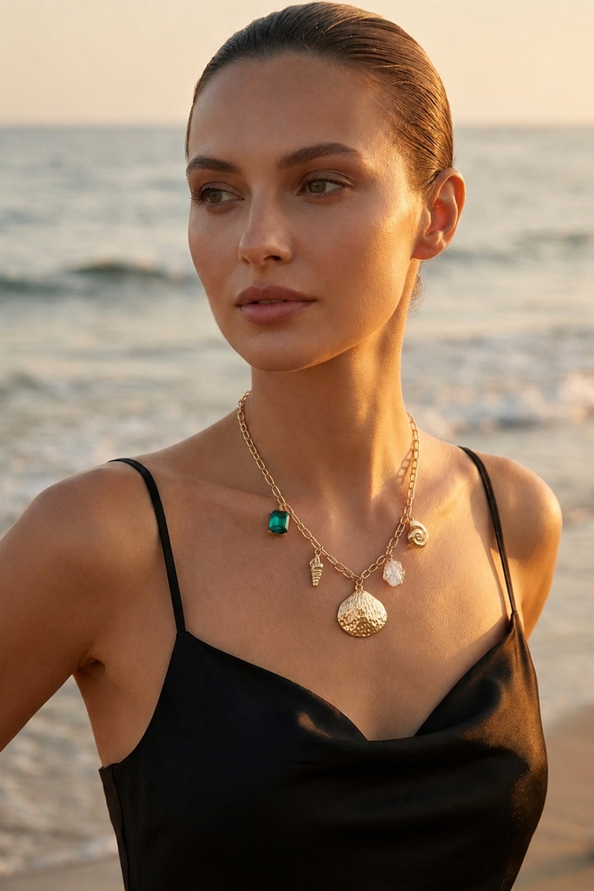 Oceanic Theme Statement Necklace