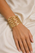 Gold Lattice Statement Cuff