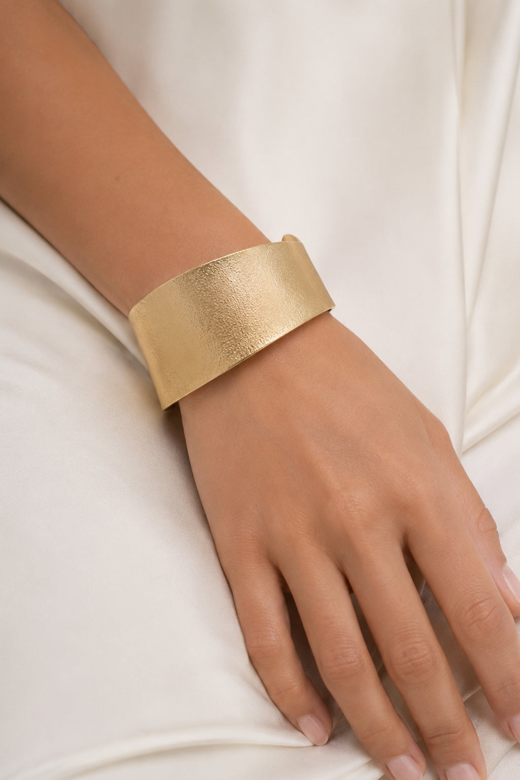 Textured Gold Statement Cuff Bracelet