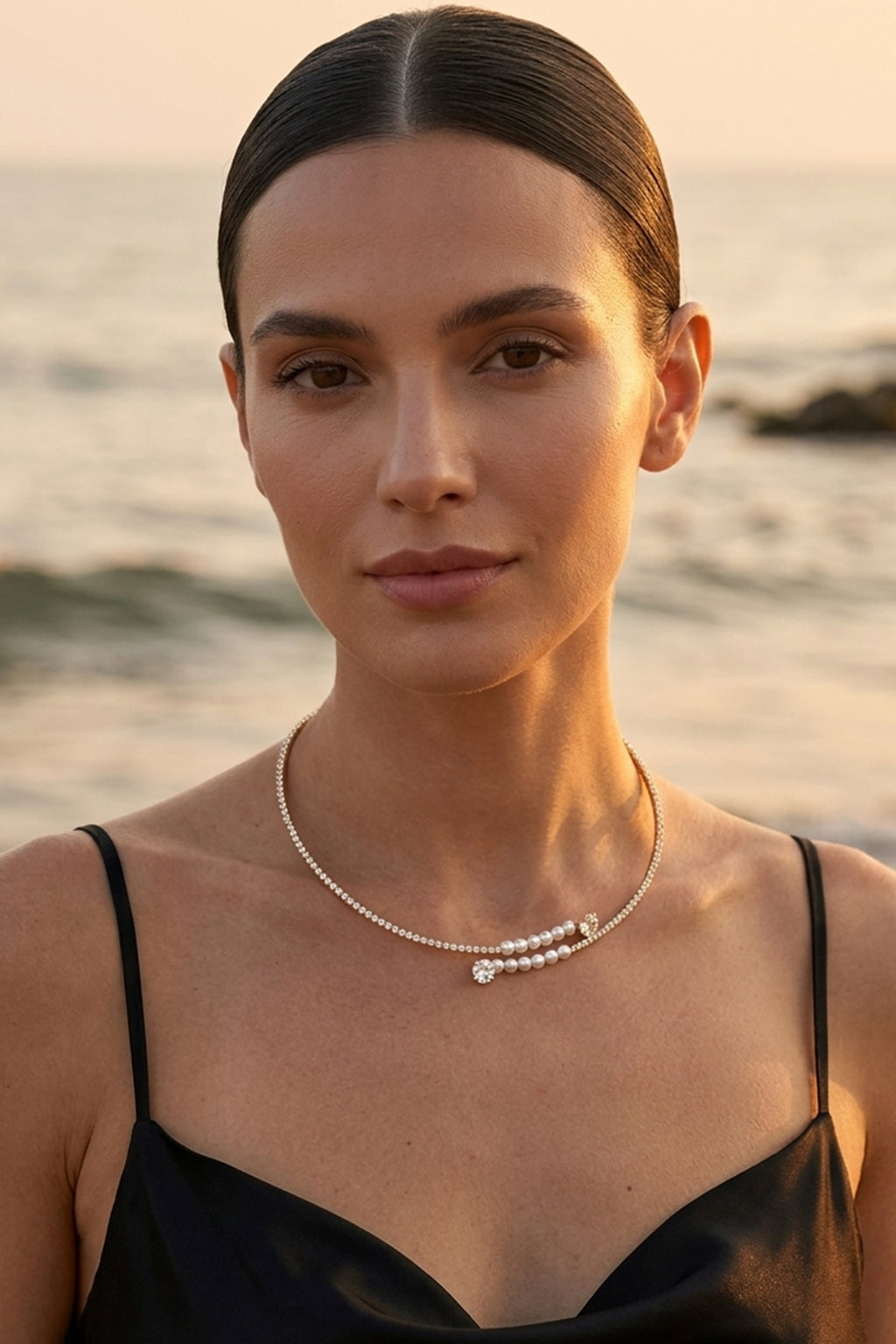 Besto Gold-plated Choker and Earring Set