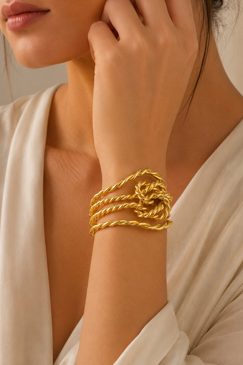 Twisted Wire Knot Cuff