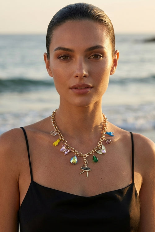 Butterfly Multicharm Necklace