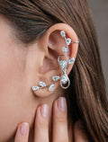 Starlight Ribbon Cuff Ear Crawler Silver Infinitum Wrap