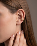 Sculptural Gold Horizon Ear Cuff
