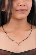 Royal V Maroon Sparkle Mangalsutra
