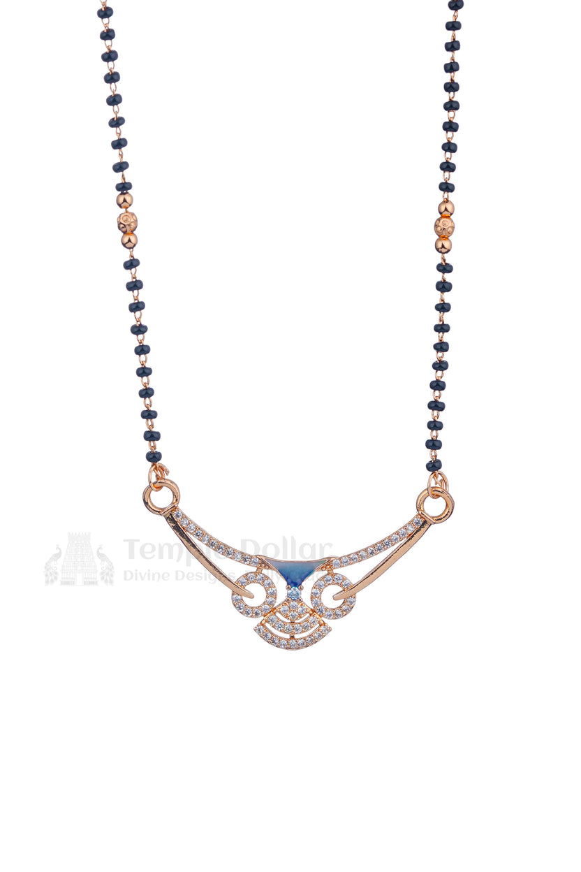 Elegant Blue Swirl Mangalsutra