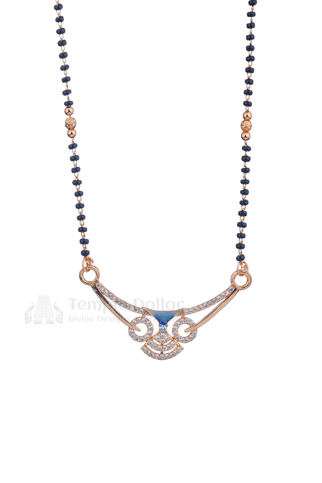 Elegant Blue Swirl Mangalsutra