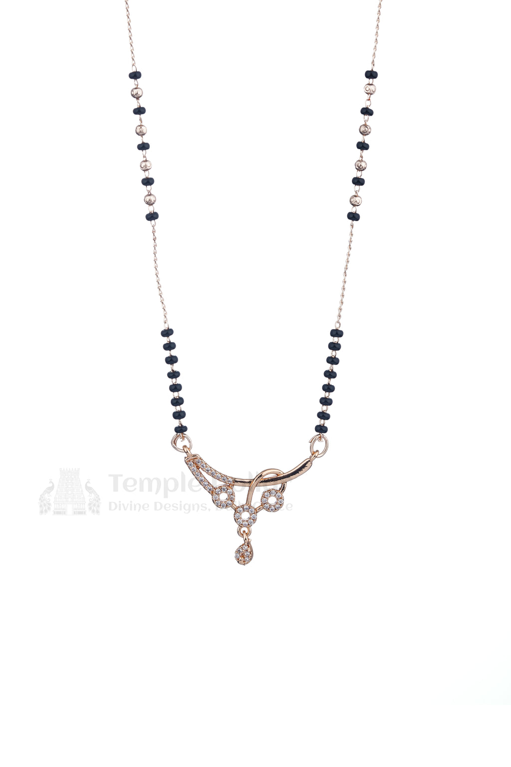 Grace Curve Crystal Drop Mangalsutra